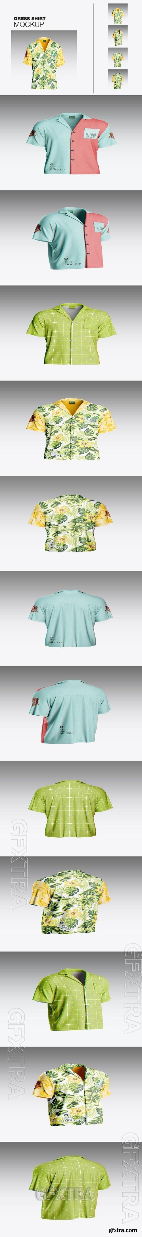 Hawaiian Short Sleeve Shirt Mockup VPUM7YL