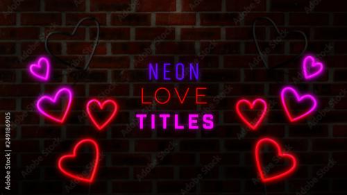 Adobe Stock - Neon Love Titles - 249186905