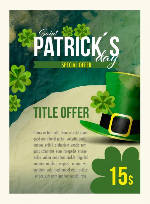 Adobe Stock - Saint Patrick's Day Special Offer Poster Layout - 250499952
