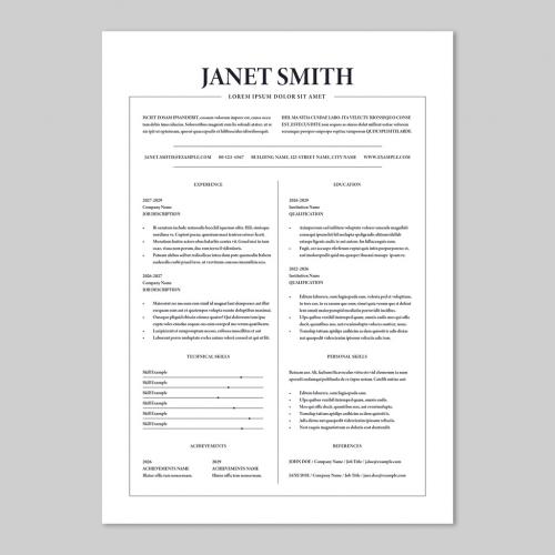 Adobe Stock - Modern and Clean Resume Layout - 251429933