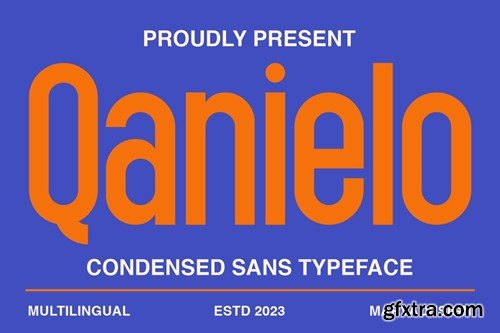 Qanielo - A Modern Condensed Font GYF233J