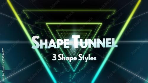 Adobe Stock - Glitchy Shape Tunnel Title - 253594817