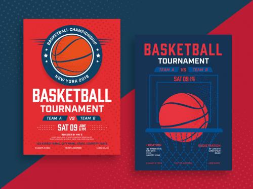 Adobe Stock - Basketball Tournament Poster Layouts - 255004538