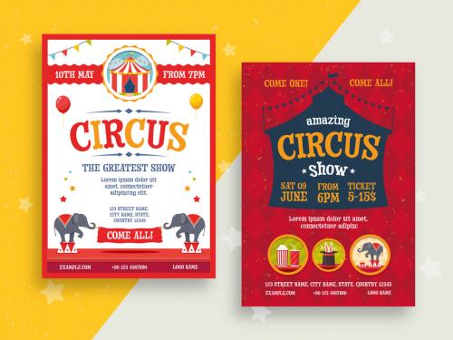 Adobe Stock - Circus Flyer Layouts - 255004570