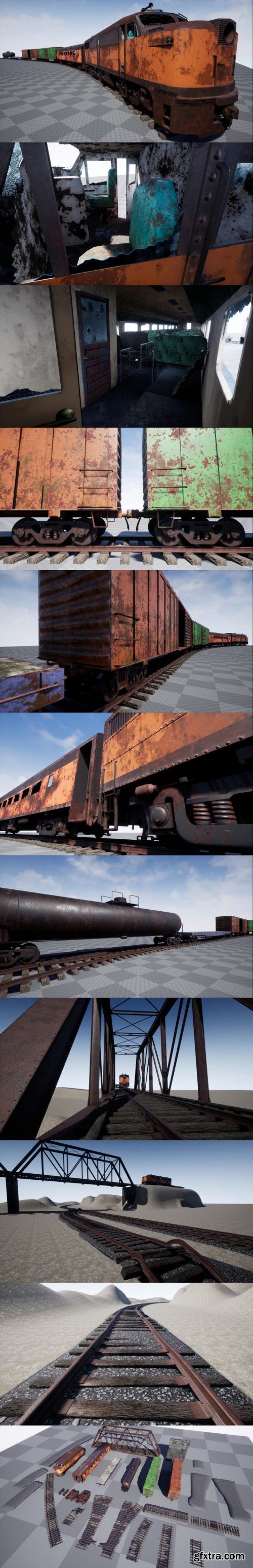 Unreal Engine - Abandoned Train Pack