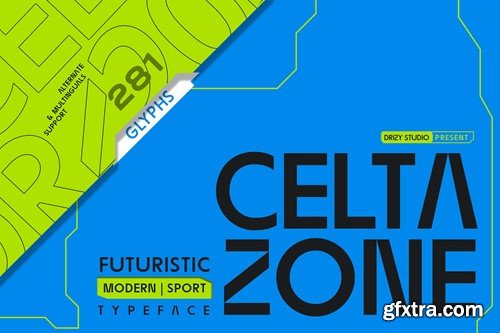 Celtazone - Futuristic Sci-Fi Sport Font 6TDY3QZ