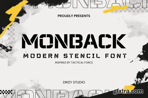 Monback - Modern Stencil Font SH8ZALW