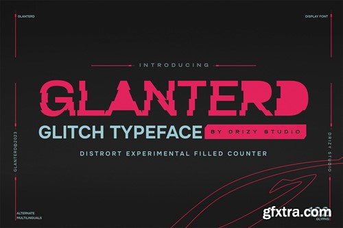Glanterd - Distort Experimental Glitch Font LMRBCTF