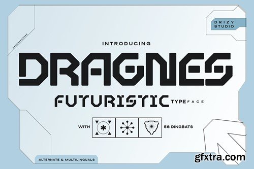 Dragnes - Futuristic Sci-fi Font 3XULVC8