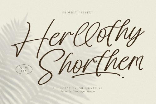 Herllothy Shorthem A Elegant Brush Signature