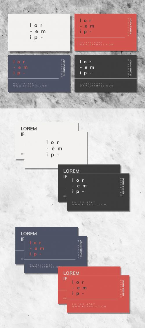 Adobe Stock - Typographic Business Card Layouts - 256682967