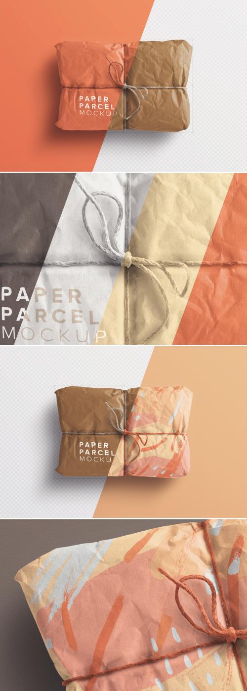Adobe Stock - Paper Parcel Mockup with Twine - 258201480