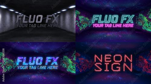 Adobe Stock - Neon and Fluorescent Graffiti Title - 258356358