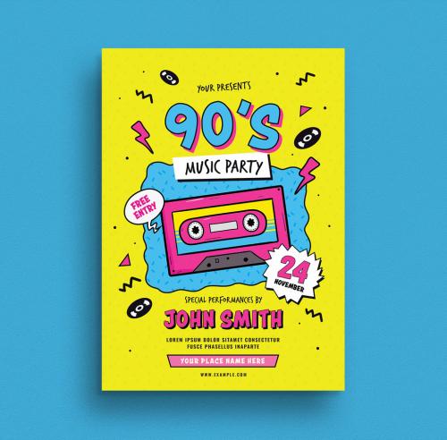 Adobe Stock - 90's Music Event Layout - 259186781