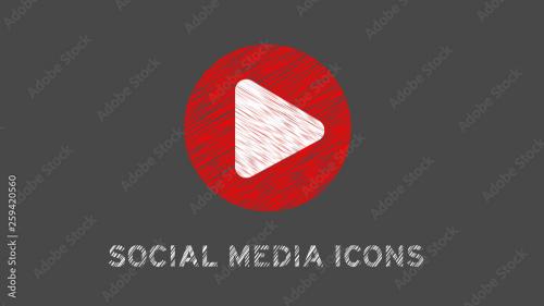 Adobe Stock - Sketchy Social Media Icons - 259420560