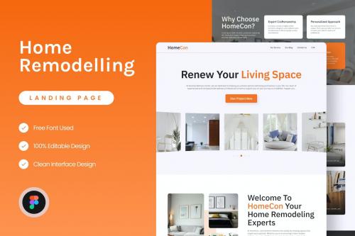 Home Remodelling Landing Page Figma