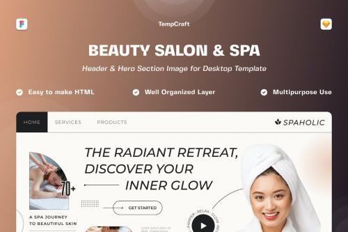 Spaholic - Beauty Salon & SPA Hero Section Website