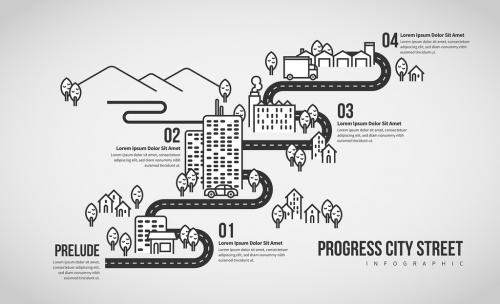 Adobe Stock - Progress City Street Infographic - 260542003