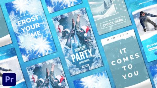 Videohive - Winter Frost Instagram Christmas Stories Post 2 - 49149503
