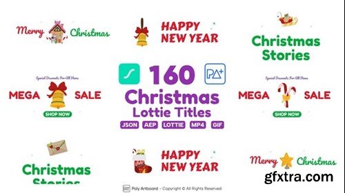 Videohive 160 Christmas Sale&Greeting Badges 49280257