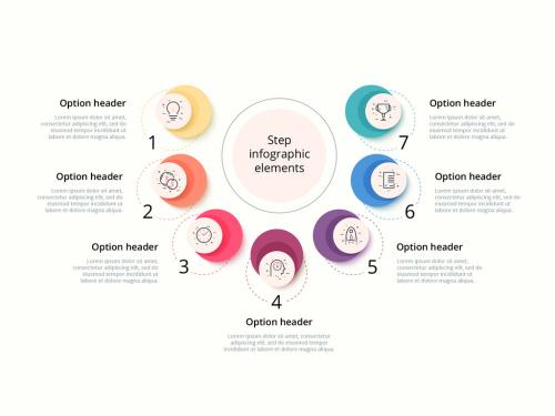 Adobe Stock - 7 Step Infographic with Icons and Circles - 265890386