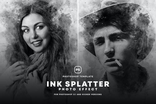 Ink Splatter Photo Effect