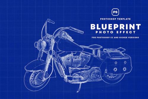 Blueprint Photo Effect
