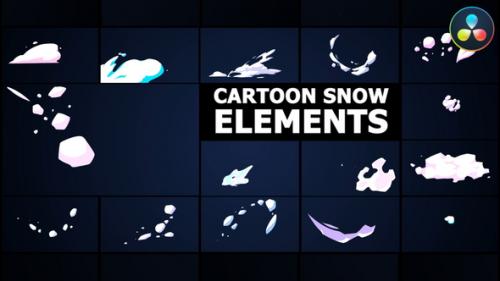 Videohive - Cartoon Snow Elements | DaVinci Resolve - 49135611