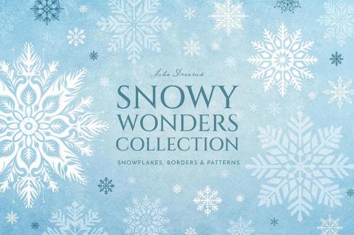 Snowy Wonders Snowflakes Vector Elements