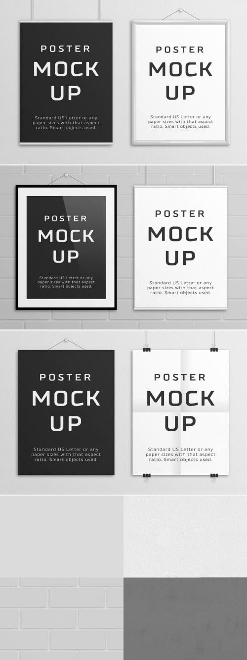 Adobe Stock - 2 Hanging Posters Mockup - 267984986
