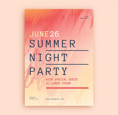 Adobe Stock - Summer Party Flyer Layout - 268004015