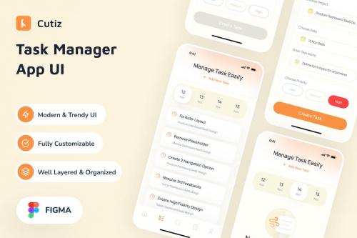 Cutiz - Task Manager App UI