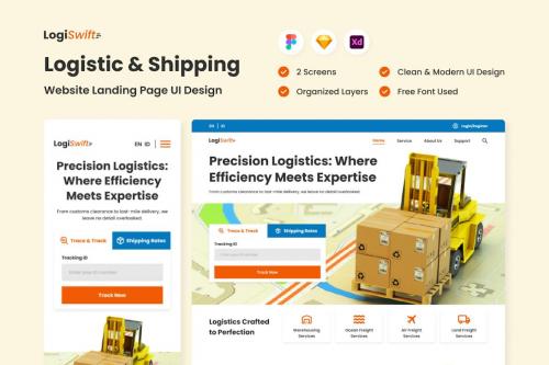 LogiSwift - Logistic and Shipping Website Landing