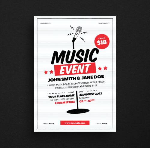 Adobe Stock - Music Event Flyer Layout - 268860504