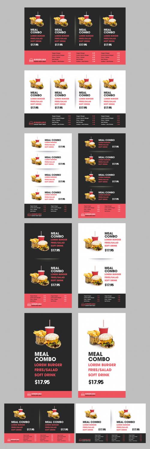 Adobe Stock - Digital Screen Menu Layout with Red and Black Accents - 269079712