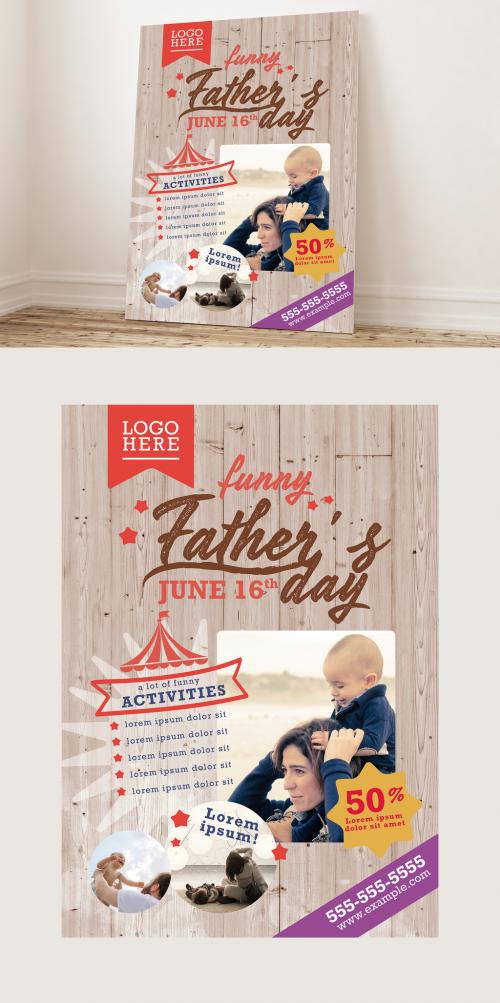 Adobe Stock - Father´s Day Festival Poster Layout - 270071493