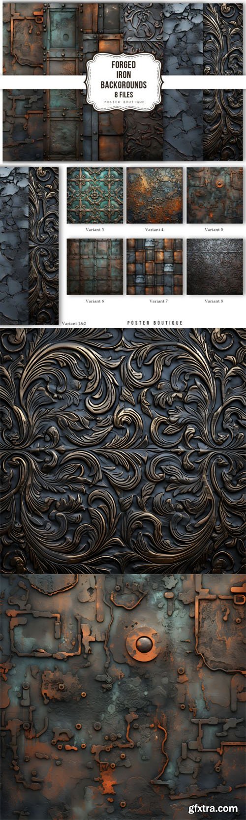 Forged Iron - 8 Backgrounds Pack