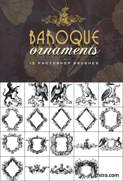 Baroque Ornaments Brushes for Photoshop [Vol.3]