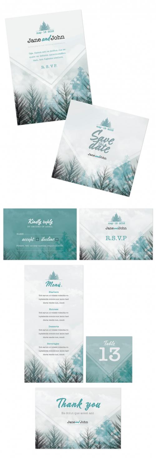 Adobe Stock - Wedding Suite with Forest Theme - 272484242