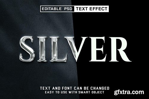 Silver Editable Psd Text Effect 4V6UDFP