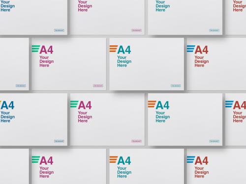 Adobe Stock - Mockup of 16 Horizontal Pages of 4 Alternating Designs - 272499762