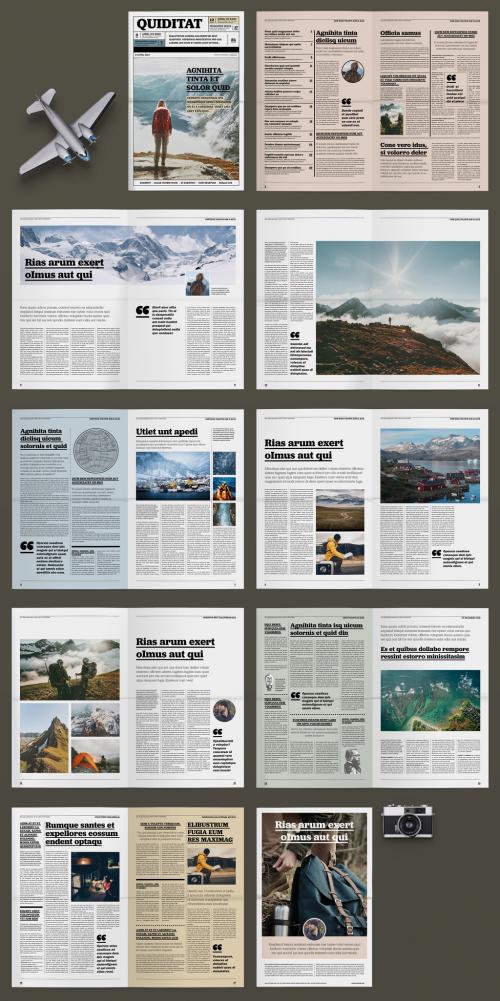 Adobe Stock - Outdoor and Travel Magazine Layout - 272520404