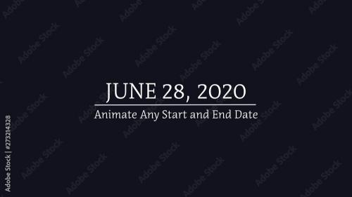 Adobe Stock - Animated Date - 273214328