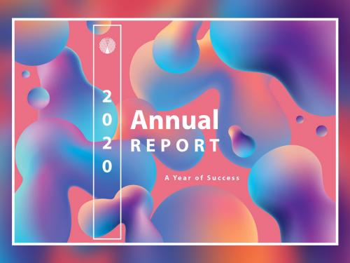 Adobe Stock - Annual Report Cover Layout with 3D Gradient Shapes - 273939959