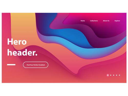 Adobe Stock - Website Landing Page Template with Gradients - 277402692