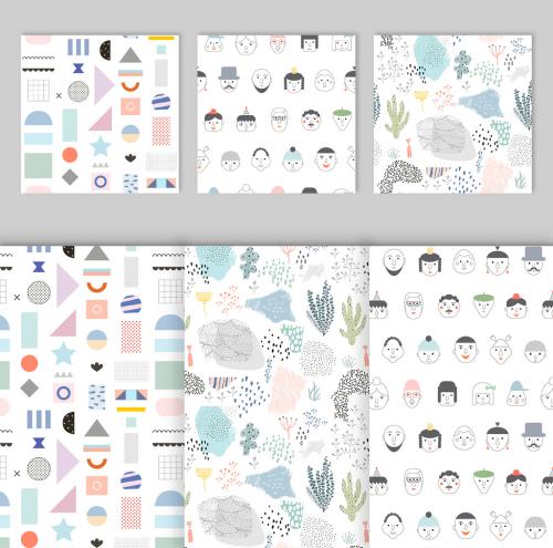 Adobe Stock - Illustrative Seamless Patterns with Natural and Geometric Elements - 279006374