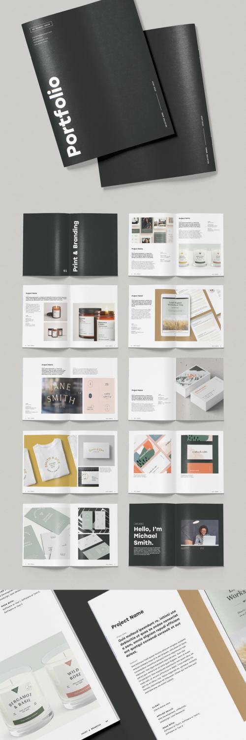 Adobe Stock - Minimalist Portfolio Brochure Layout with Bold Typography - 279028563