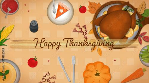 Adobe Stock - Playful Thanksgiving Food Title - 279186345