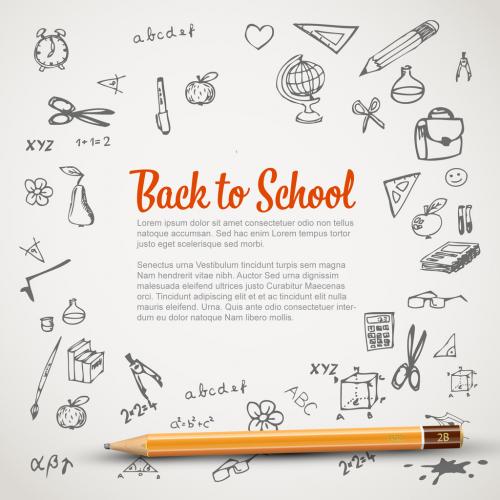 Adobe Stock - Back to School Banner Layout with Illustrations - 279219673