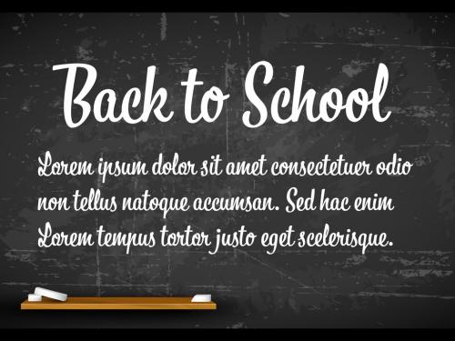 Adobe Stock - Back to School Banner Layout with Chalkboard Background - 279219685